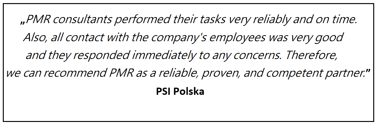 testimonials PSI Polska